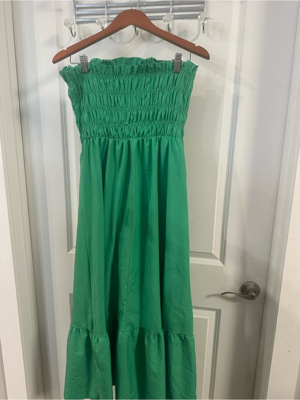 Source Unknown Bright Green Smocked Maxi Dress for Kids